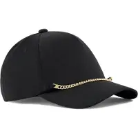 Armani Exchange para mulher. XW002376AF15502UC001 Chapéu de basebol preto (OSFA), Casual, Algodão