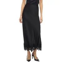 Vila Saia Midi De Cintura Alta Ellette Ankle Lace