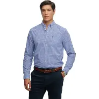 Superdry para homem. M4011107A Camisa Preppy Poplin azul (XL), Casual, Algodão, Manga comprida