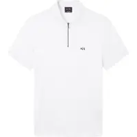 Armani Exchange para homem. XM002372AF21936U0009 Tecido Camisa pólo branca (M), Branco, Casual, Viscoso, Manga curta