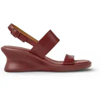 Camper para mulher. K201915-003 Sandálias de couro Louise burgundy (41), 5 a 8cm, Fivela, Casual, Borgonha