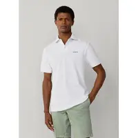 Hackett London para homem. HM5600146 Camisa pólo com acabamento de praia, ajuste clássico (XXL), Branco, Casual, Algodão, Manga curta