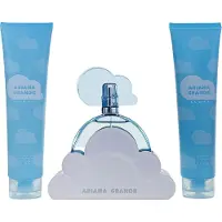 Ariana Grande Conjunto : Cloud Eau De Parfum para mulher 100 ml + Cloud loção corporal 100 ml + Cloud gel de limpeza 100 ml
