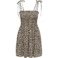 ONLY Vestido de verão 'ONLEmmia' bege / castanho claro / preto