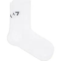 EA7 unisex. 7X000579_AF22658 Meias Running Crusher Socks brancas (M), Branco, Casual, Ráfia