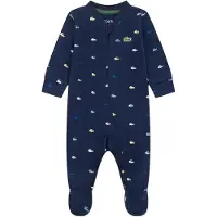 Lacoste Kids Macacão De Manga Comprida Footed Croco Print