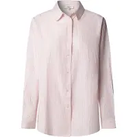 Pepe Jeans para mulher. PL3051395 Camisa Bernany cor-de-rosa claro (L), Casual, Algodão, Manga comprida