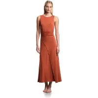Emporio Armani para mulher. EW003413_AF20240 Vestido cor de laranja (XS), Casual, Viscoso, Sem mangas / correias