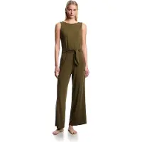 Emporio Armani para mulher. EW003412_AF20240 Macacão verde de verão (XS), Casual, Viscoso, Sem mangas / correias