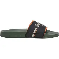 Pepe Jeans para homem. PMS700019 Chinelos de dedo verdes Slider Glam (45), Plano, Nenhum, Beachwear