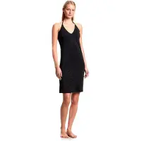 Emporio Armani para mulher. EW004085_AF20255 Vestido de praia preto (M), Casual, Poliamida, Sem mangas / correias