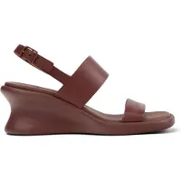 Camper para mulher. K201915-003 Sandálias de couro Louise burgundy (40), 5 a 8cm, Fivela, Casual, Borgonha