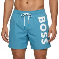 BOSS para homem. 50514502 Fato de banho turquesa de secagem rápida (M), Beachwear, Poliéster