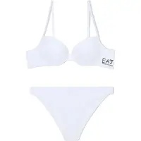 EA7 para mulher. 7W000320_AF20663 Biquíni fato de banho Desportos aquáticos branco (XS), Esportivo, Beachwear, Poliamida