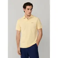 Hackett London para homem. HM5600146 Polo com corte de praia em amarelo clássico (XXL), Casual, Algodão, Manga curta