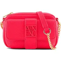 Armani Exchange para mulher. XW000324AF11902U5051 Mini bolsa de ombro com logótipo rosa (OSFA), Casual, Poliéster