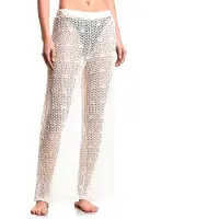 Emporio Armani para mulher. EW003420_AF20251 Calças bege de praia (L), Casual, Algodão