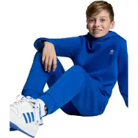 Adidas Originals Calças 'Trefoil Essentials' azul escuro / branco