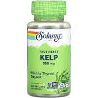 Solaray Suplemento Alimentar De Algas Marinhas 550 Mg 100 Unidades
