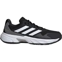 Adidas Sapatilha de desporto 'CourtJam Control 3' cinzento escuro / preto / branco