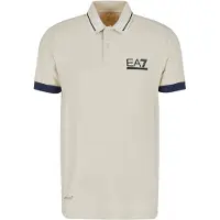 Emporio Armani Camisa funcionais 'Golf Pro' estuque / navy / preto / branco