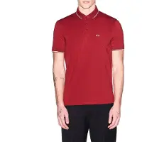 Armani Exchange para homem. XM001289AF10363U5101 Polo à medida (L), Vermelho, Casual, Algodão, Manga curta, Borgonha