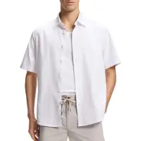 BOSS para homem. 50537382 Camisola de alças branca (S), Branco, Casual, Algodão, Manga curta