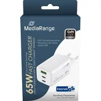 MediaRange Carregador De Parede Usb-a E Usb-c 65w