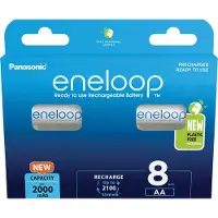 Panasonic Bateria Recarregável Bk-3mcde/8be 2000mah 8 Unidades
