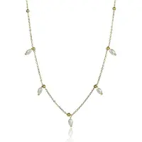 Emily Westwood Colar feminino Shiloh EWN24015G banhado a ouro com pérolas artificiais