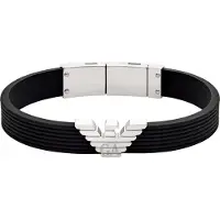 Emporio Armani Pulseira preto / prata