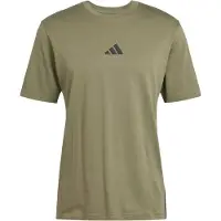 Adidas Camisa 'ESSENTIALS THREE STRIPES SINGLE JERSEY' oliveira / preto
