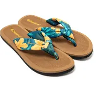Brasileras Sapato de praia/banho 'Hibiscus Nudo' amarelo / verde