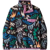 Patagonia - Marcas - W's LW Synch Snap-T P/O Kaleido Black para Mulher - Nylon - Tamanho S - Preto