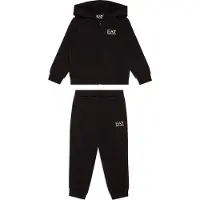 EA7 para menino. 7B000031_AF10380 Fato de treino Estilo preto (10Años= 142cm), Casual, Esportivo, Algodão, Multisport, Manga comprida, moda