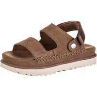 Ugg para mulher. 1167399 Sandálias Goldenstar Glide em pele castanha (37), Couro, Marrom, 1 a 3cm, Velcro, Casual