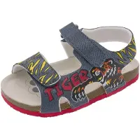 Chicco Sapatos abertos 'Fayer' azul escuro / amarelo / laranja / vermelho