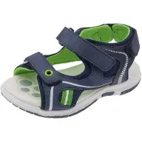 Chicco Sapatos abertos 'Fiesole' azul escuro / verde / branco