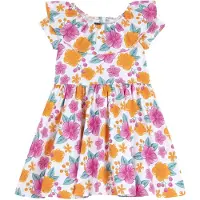 Chicco Vestido verde / tangerina / fúcsia / branco