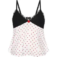 Mymo Top vermelho / preto / offwhite