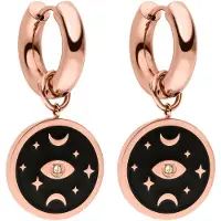 Purelei Brincos 'Galaxy' ouro rosa / preto / transparente
