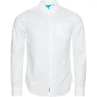 Superdry para homem. M4010696A Camisa Studios em linho branco (XXL), Casual, Manga comprida