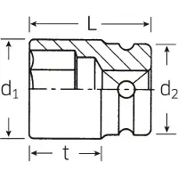 Stahlwille Soquete De Impacto 50 Imp 1/2´´ 11 Mm