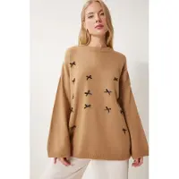 Happiness İstanbul Pullover castanho claro / preto