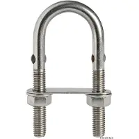 Osculati U-bolt Aço Inoxidável M8x80 Mm 4000kg 10 Unidades