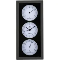 Lowell Orologio Parete Tavolo Termometro Igrometro Ja7071Bn — Orologio da parete multifunzione