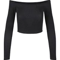 Urban Classics Top De Manga Comprida Off Shoulder Glitter