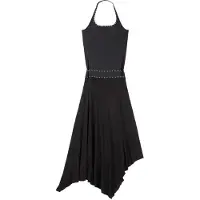 Balmohk Vestido Midi Sem Mangas 30000517 Tachas