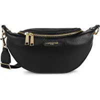 LANCASTER PARIS Malas de tiracolo 'Lancaster Sac banane Zippé Dune Noir' preto