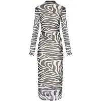 Faina Vestido preto / branco